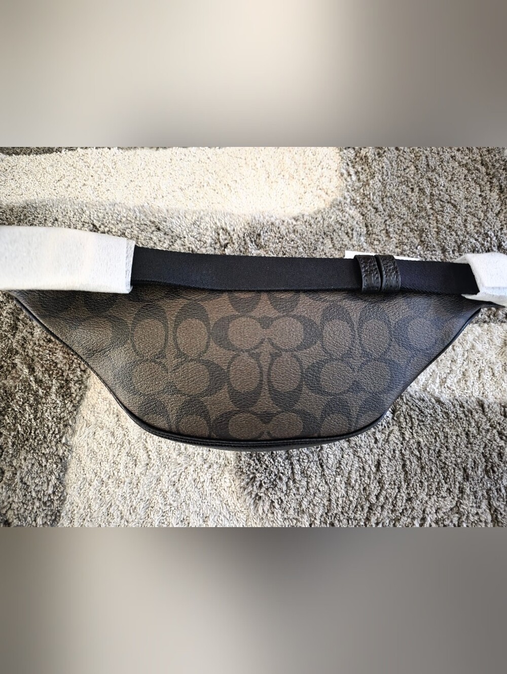 COACH Black Sig Court Belt Bag NWT - Picture 2 of 7